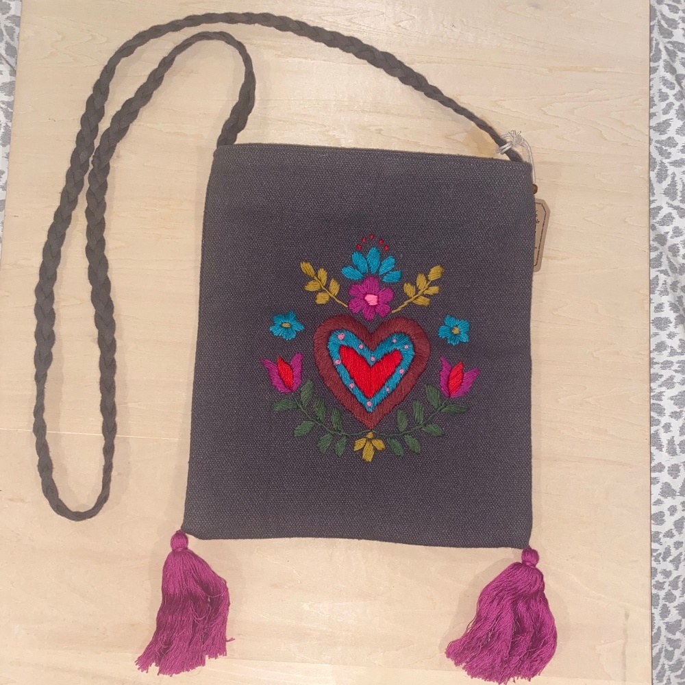 Natural Life Embroidered Crossbody bag